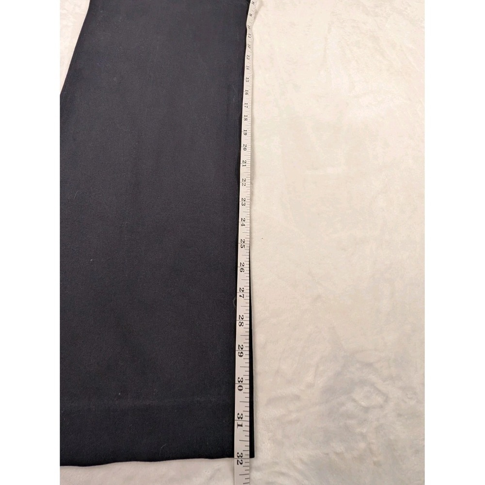 Weekend MaxMara Twill Knit Wide Leg Trousers Women Size 8 Flat Front Black - Picture 8 of 11
